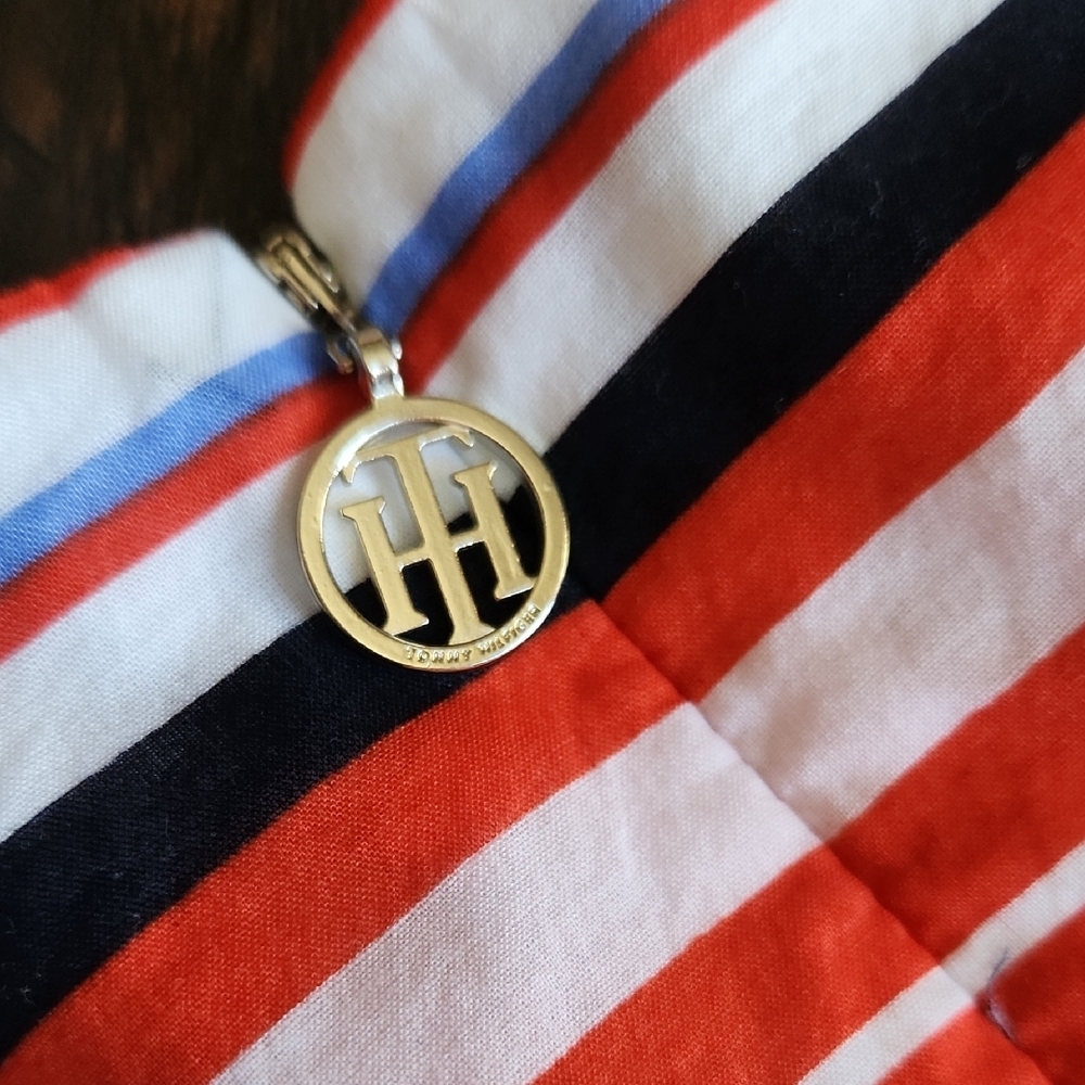 Tommy Hilfiger V-Neck Striped Midi Dress - Red, White & Blue 🇺🇸 - Picture 10 of 10